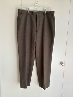 Marks & Spencer Men's Dark Brown Tailored Dress Trousers